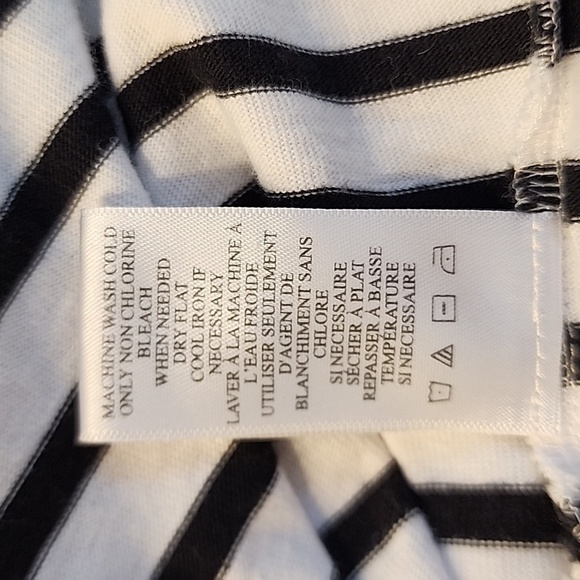 A.L.C Carrie Black and White Striped Flutter Sleeve Top Size Small - Picture 14 of 15